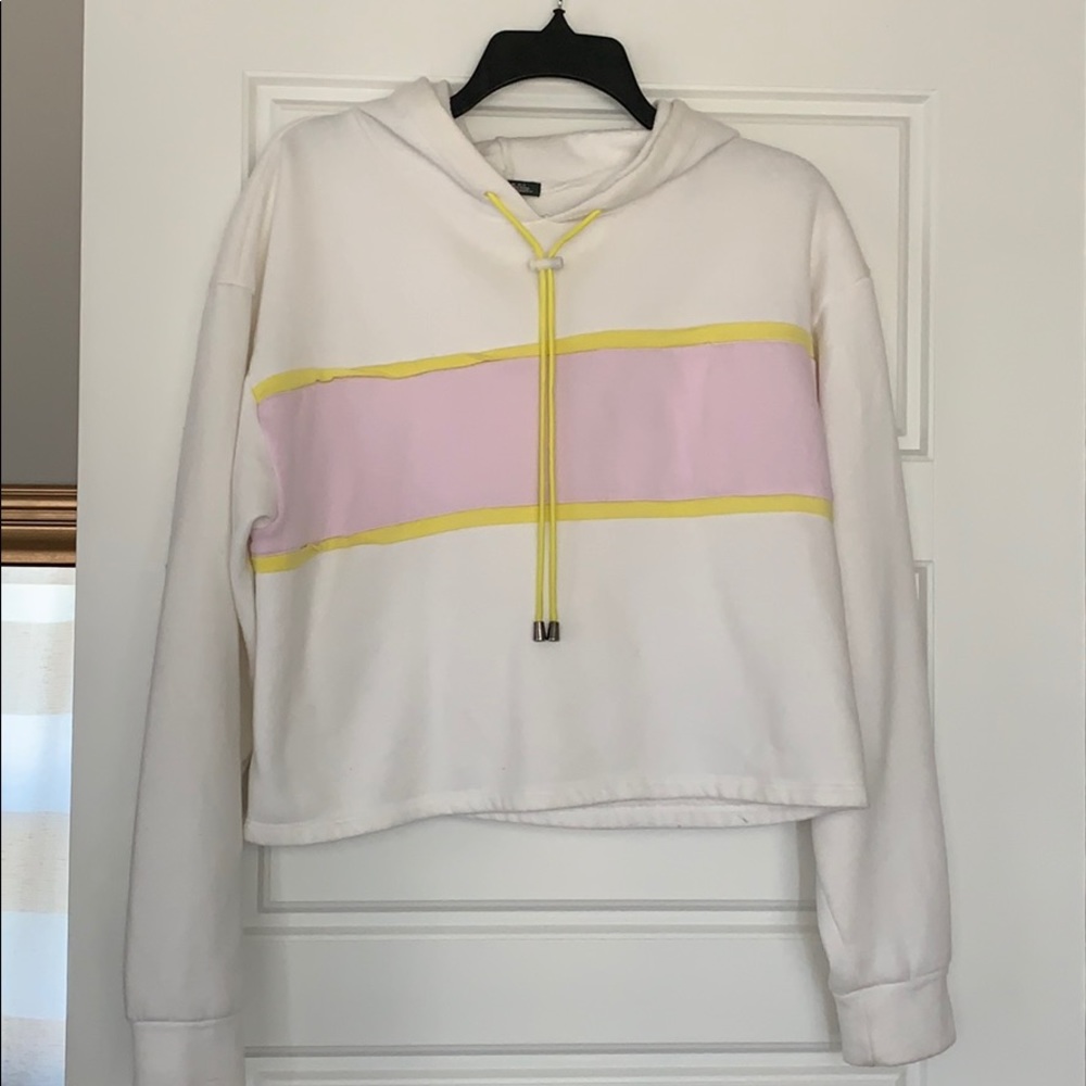 Wild Fable White Cropped Hoodie